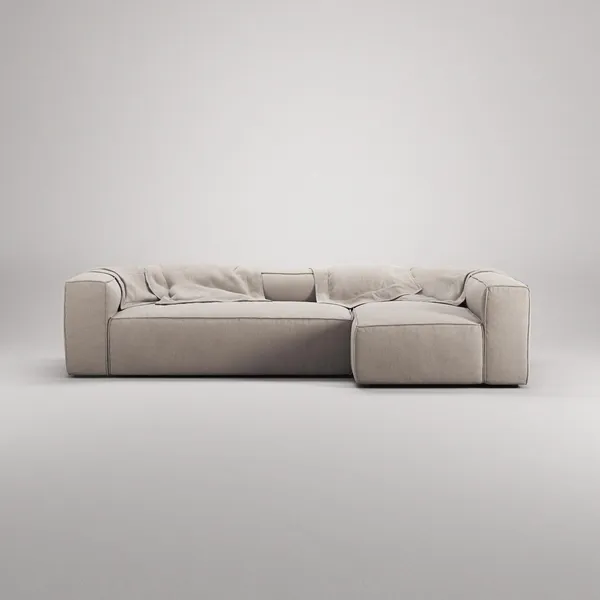 Grand 4-Seters Sofa Divan Høyre Sandshell/Beige
