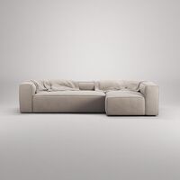 Grand 4-Seters Sofa Divan Høyre Sandshell/Beige
