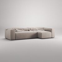 Grand 4-Seters Sofa Divan Høyre Sandshell/Beige
