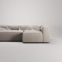 Grand 4-Seters Sofa Divan Høyre Sandshell/Beige