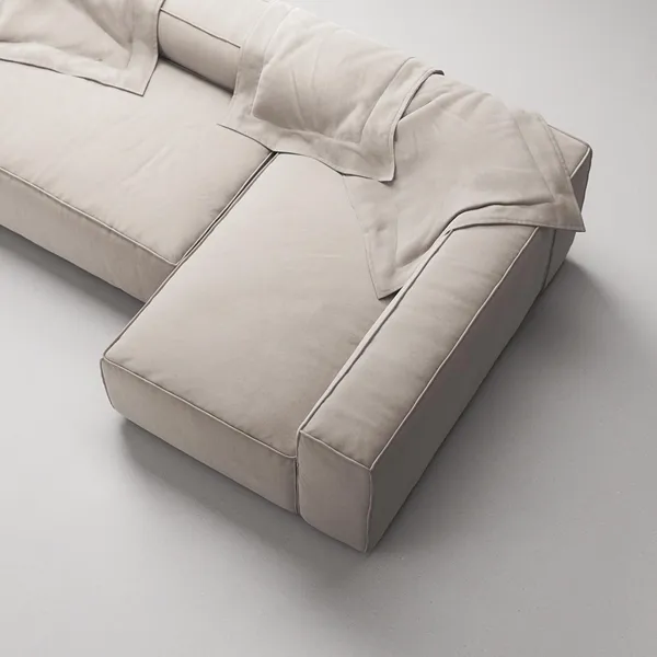 Grand 4-Seters Sofa Divan Høyre Sandshell/Beige