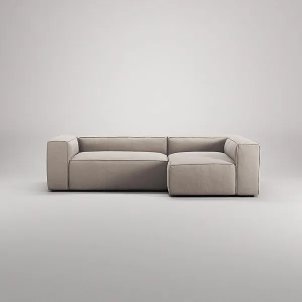 Grand 3-sitssoffa Divan Höger Sandshell/Beige