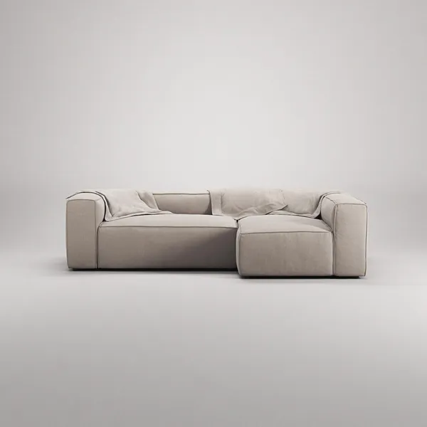 Grand 3-sitssoffa Divan Höger Sandshell/Beige
