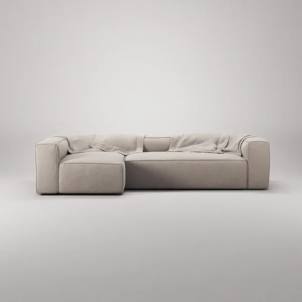 Grand 4-Seater Sofa Chaise Left Sandshell/Beige