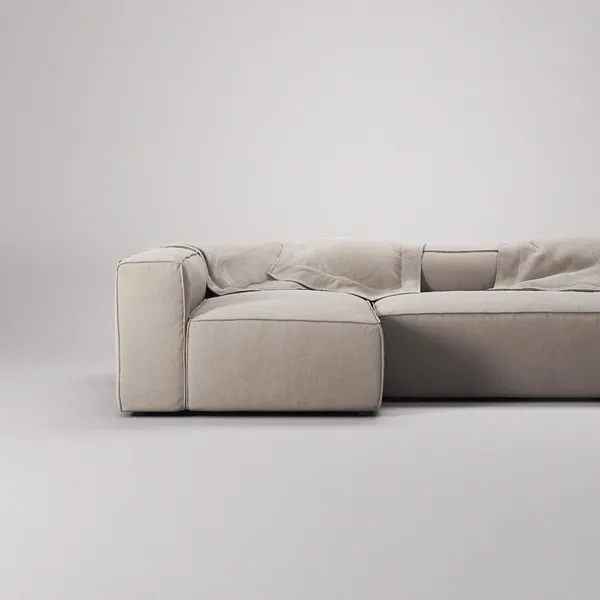 Grand 4-Seater Sofa Chaise Left Sandshell/Beige