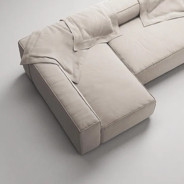 Grand 4-Seater Sofa Chaise Left Sandshell/Beige