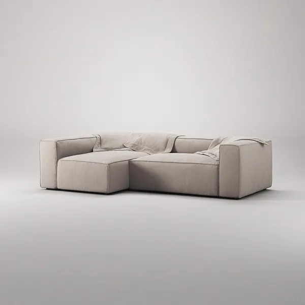 Grand Divano 3 Posti Chaise Sinistra Sandshell/Beige