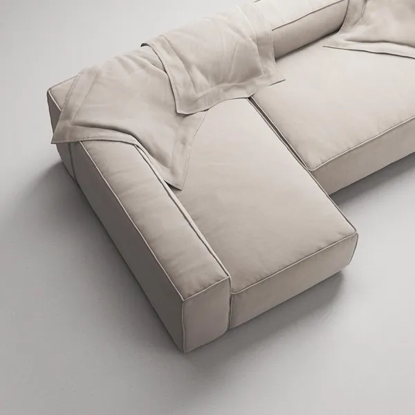 Grand Divano 3 Posti Chaise Sinistra Sandshell/Beige