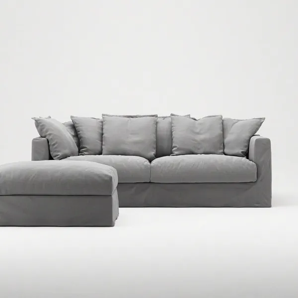 Le Grand Air 3-Sitzer Sofa Hellgrau