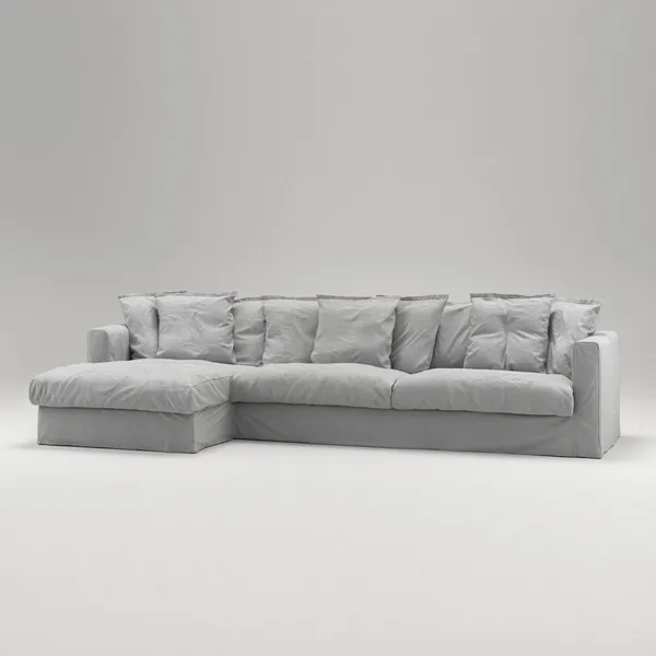 Le Grand Air 3-sitssoffa Divan Vänster Ljusgrå