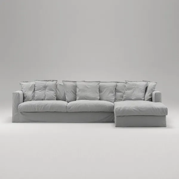 Le Grand Air 3-seters Sofa Divan Høyre Lysegrå