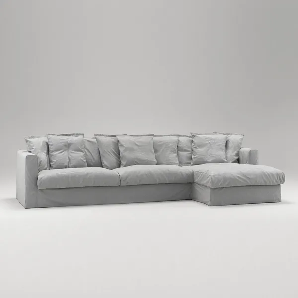 Le Grand Air 3-seters Sofa Divan Høyre Lysegrå