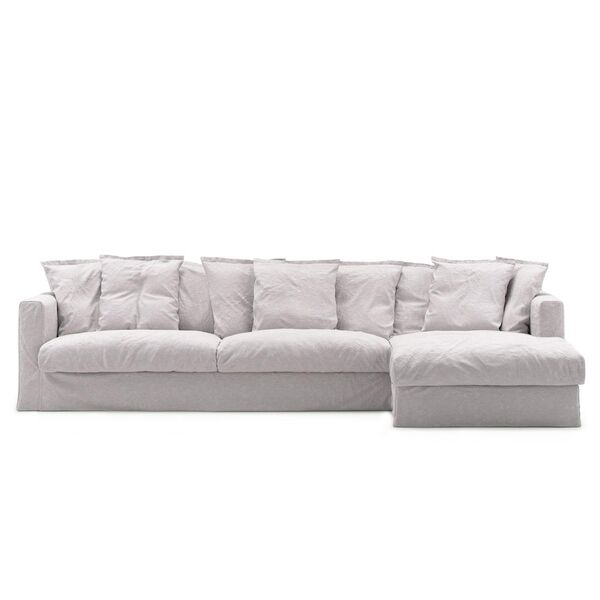 Le Grand Air 3-zitsbank met Chaise Longue Rechts Misty Grey