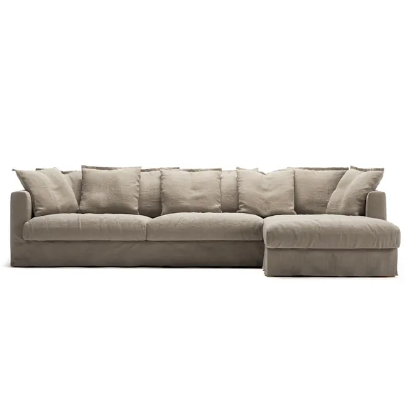 Le Grand Air 3-Seater Sofa Chaise Right Savage Linen