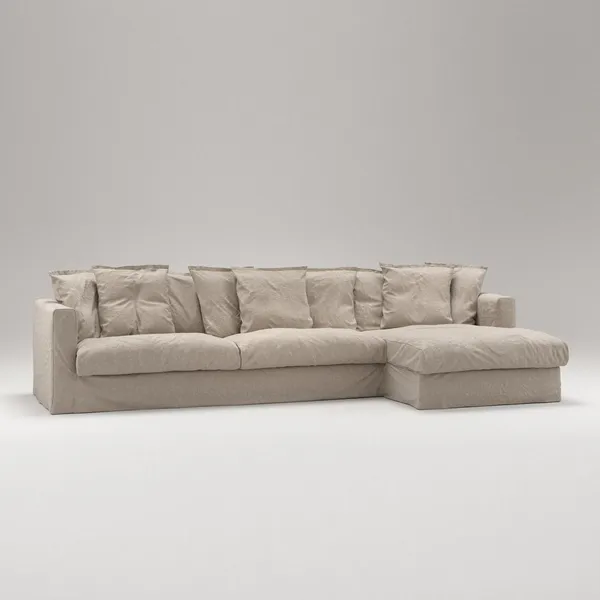 Le Grand Air 3-Seater Sofa Chaise Right Savage Linen