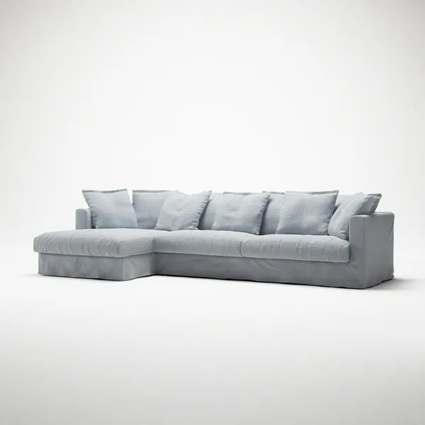 Le Grand Air 3-Seater Sofa Chaise Left Nordic Sky