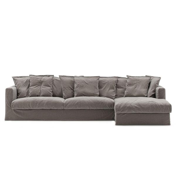 Le Grand Air Divano 3 Posti Chaise Destra Granito Fumé