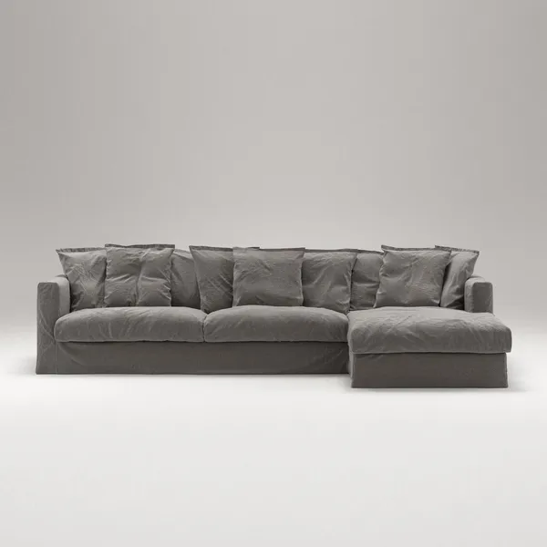 Le Grand Air 3-sitssoffa Divan Höger Rökt Granit