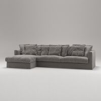 Le Grand Air 3-sitssoffa Divan Vänster Rökt Granit
