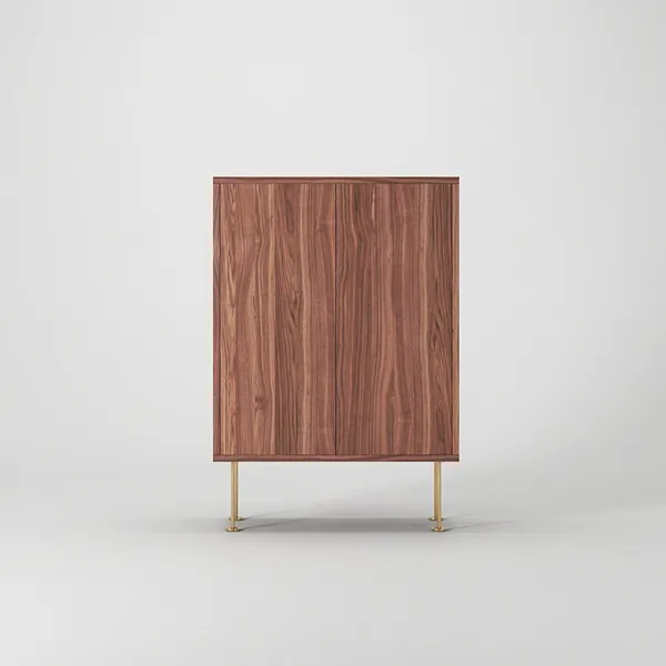 Vogue 64 Cabinet Walnut/Brass