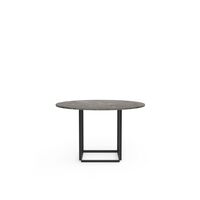 Florence Dining Table Ø120 Gris Du Marais Marble w. Black Frame