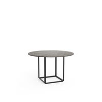 Florence Dining Table Ø120 Gris Du Marais Marble w. Black Frame