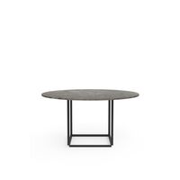 Florence Dining Table Ø145 Gris Du Marais Marble w. Black Frame