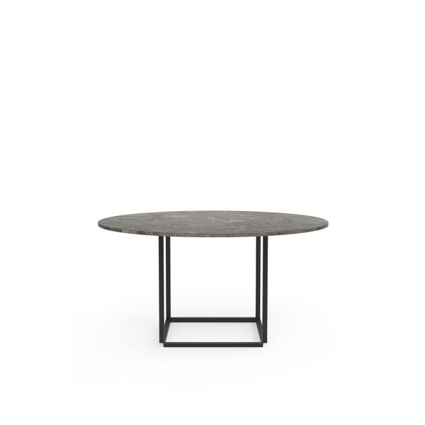 Florence Spisebord Ø145 Gris Du Marais Marmor m. Sort Stel