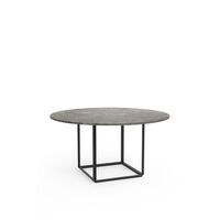 Florence Dining Table Ø145 Gris Du Marais Marble w. Black Frame