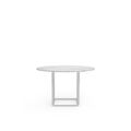 Florence Eettafel Ø120 Wit Carrera Marmer met Wit Frame