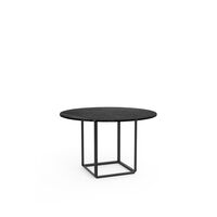 Florence Dining Table Ø120 Black Marquina Marble w. Black Frame