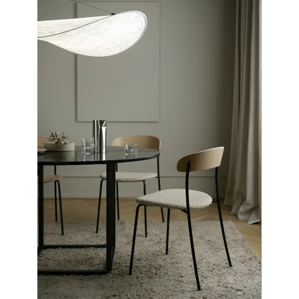 Florence Dining Table Ø120 Black Marquina Marble w. Black Frame