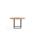 Florence Dining Table Ø120 Oak with Black Frame