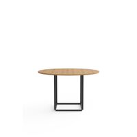 Florence Dining Table Ø120 Oak with Black Frame