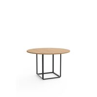 Florence Dining Table Ø120 Oak with Black Frame