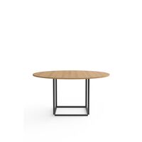 Florence Dining Table Ø145 Oak with Black Frame
