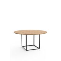 Florence Dining Table Ø145 Oak with Black Frame