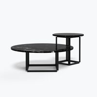 Florence Coffee Table Ø50 Black Marquina Marble