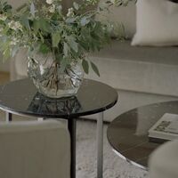 Florence Coffee Table Ø50 Black Marquina Marble