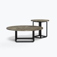 Florence Coffee Table Ø50 Gris Du Marais Marble
