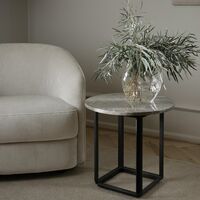Florence Coffee Table Ø50 Gris Du Marais Marble