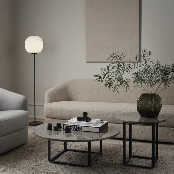 Florence Coffee Table Ø50 Gris Du Marais Marble