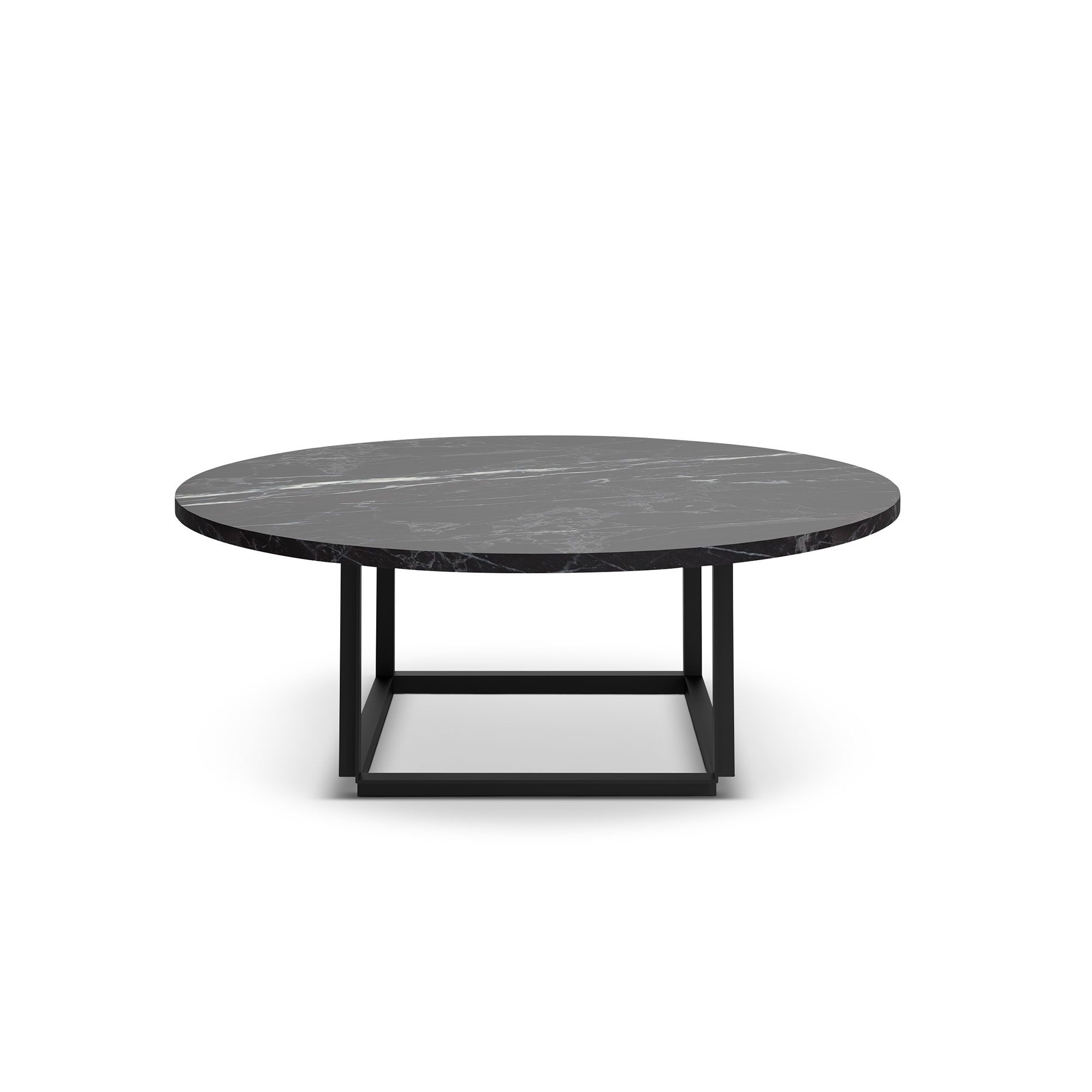 Florence Sofabord Ø90 Sort Marquina Marmor