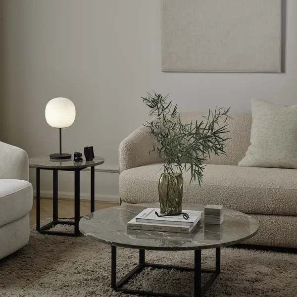 Florence Coffee Table Ø90 Gris Du Marais Marble