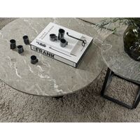 Florence Coffee Table Ø90 Gris Du Marais Marble