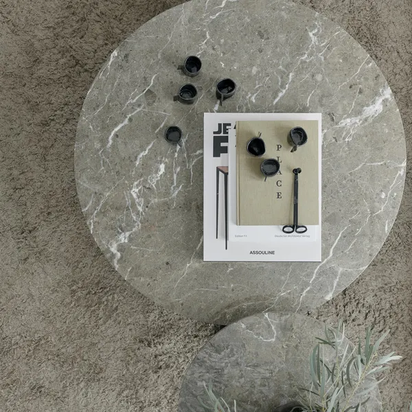 Florence Coffee Table Ø90 Gris Du Marais Marble