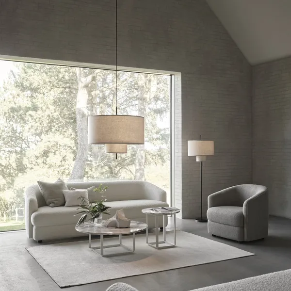 Florence Coffee Table Ø90 Gris Du Marais Marble