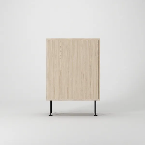 Vogue Skap 64 Hvitpigmentert Eik/Sort