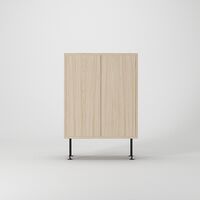 Vogue Skap 64 Hvitpigmentert Eik/Sort