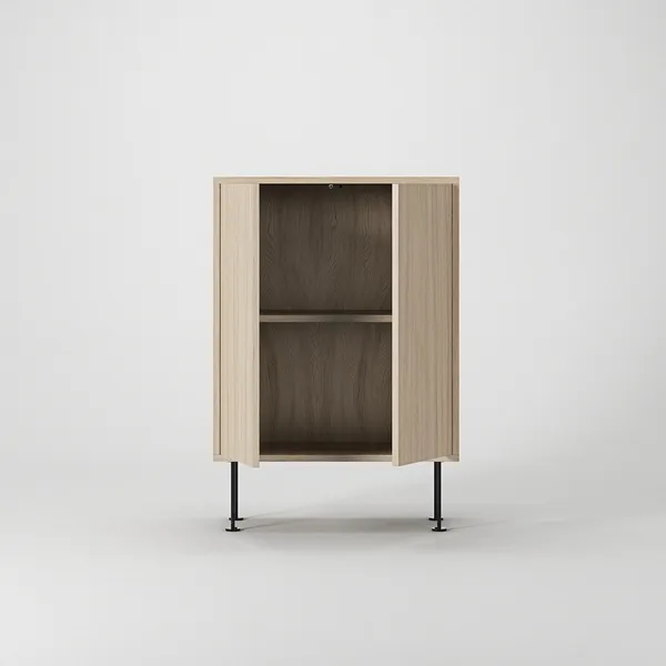 Vogue Skap 64 Hvitpigmentert Eik/Sort